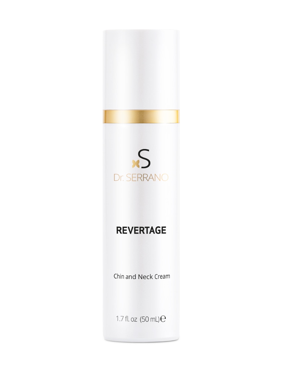 Crema para cuello y escote recomendada para prevenir signos de la edad de día y noche Dr. Serrano para todo tipo piel