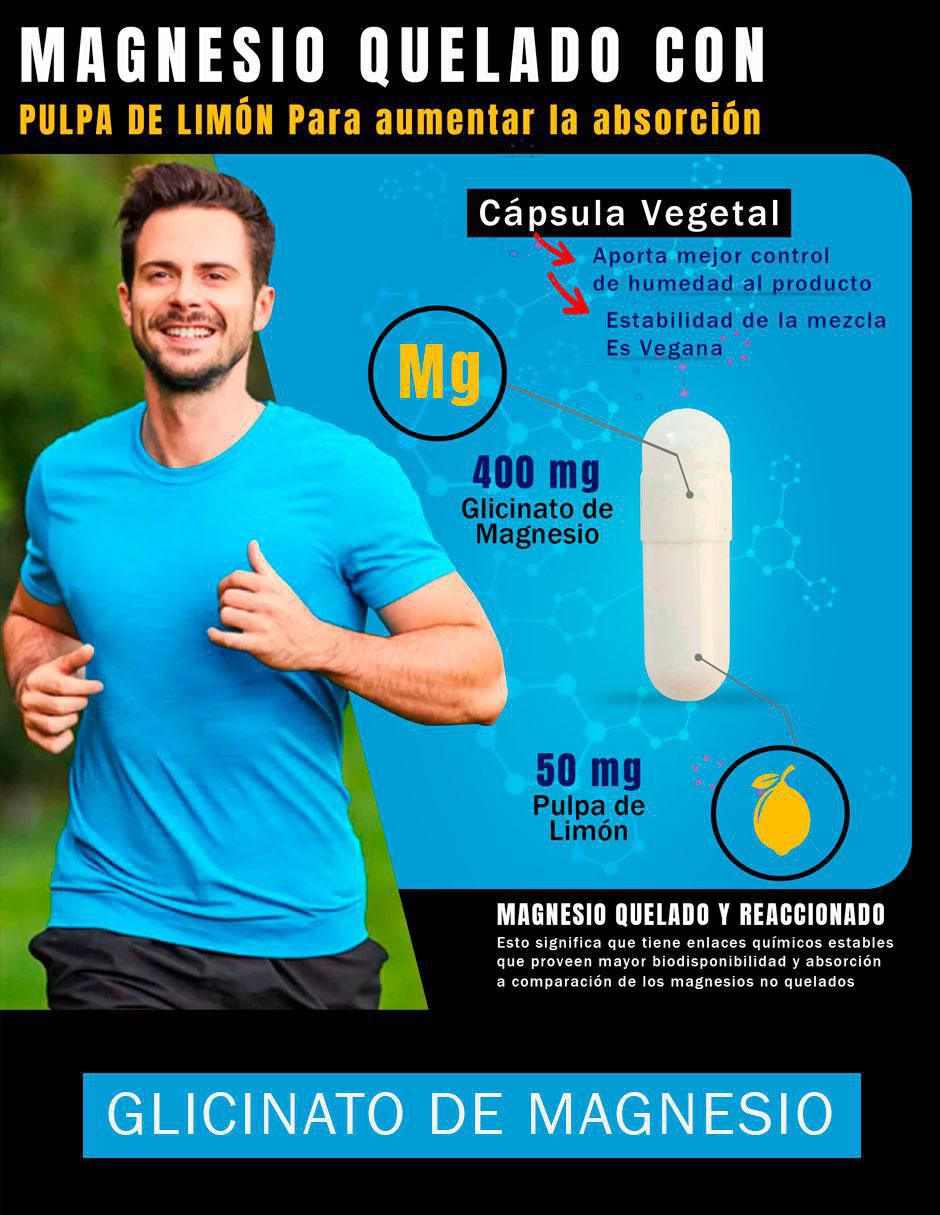 Glicinato de Magnesio con magnesio de 450 g 3