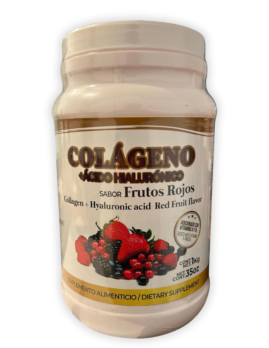 Colágeno + Ácido Hialurónico sabor frutos rojos de 1 kg Colágeno + Ácido Hialurónico sabor frutos rojos de 1 kg