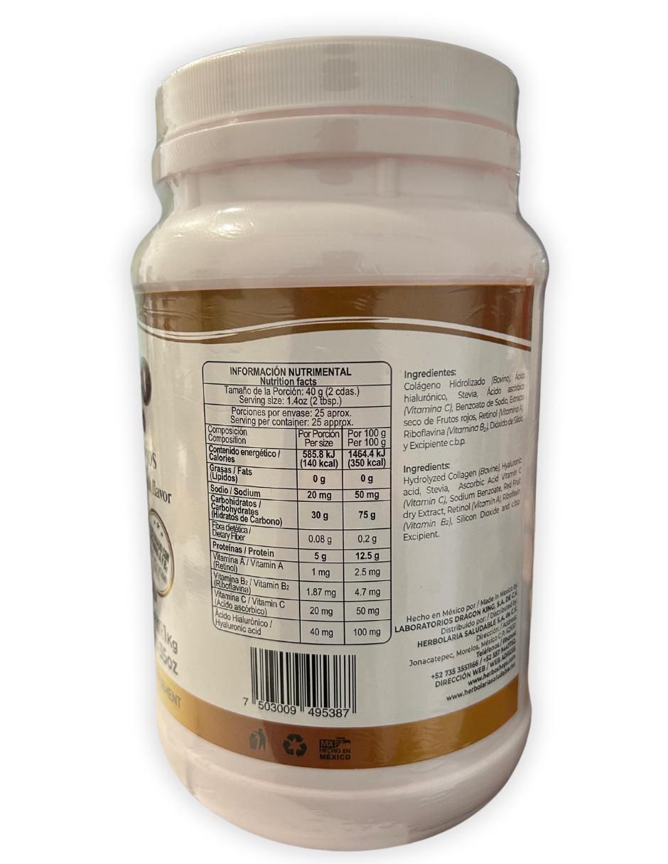 Colágeno + Ácido Hialurónico sabor frutos rojos de 1 kg 2