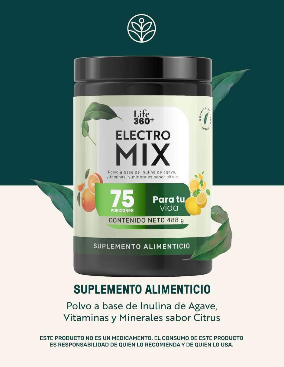 Electro Mix: Fibra + Minerales + Vitamina C Life 360+ sabor cítrico 2