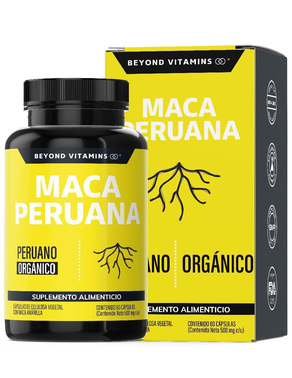 Maca Peruana con maca amarilla, aceite de onagra de 60 cápsulas