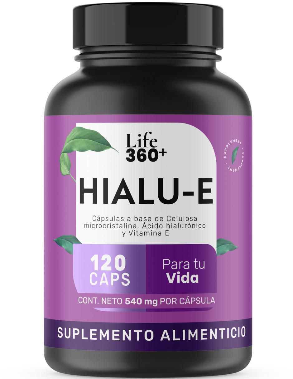 Hialu-E: Ácido Hialurónico + Vitamina E + Estearato de Magnesio Life 360+