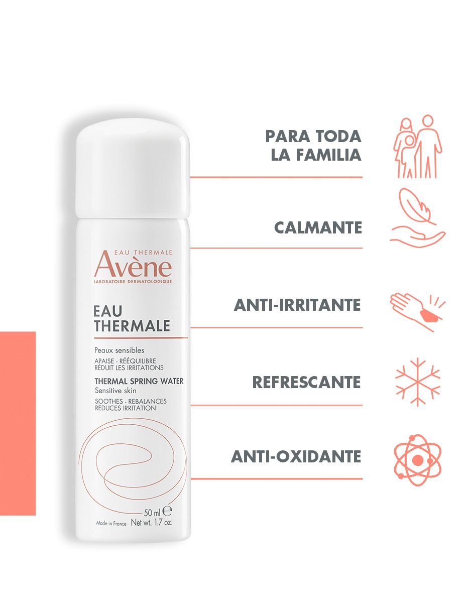 Loción cara y cuerpo calmante Avène agua termal 2