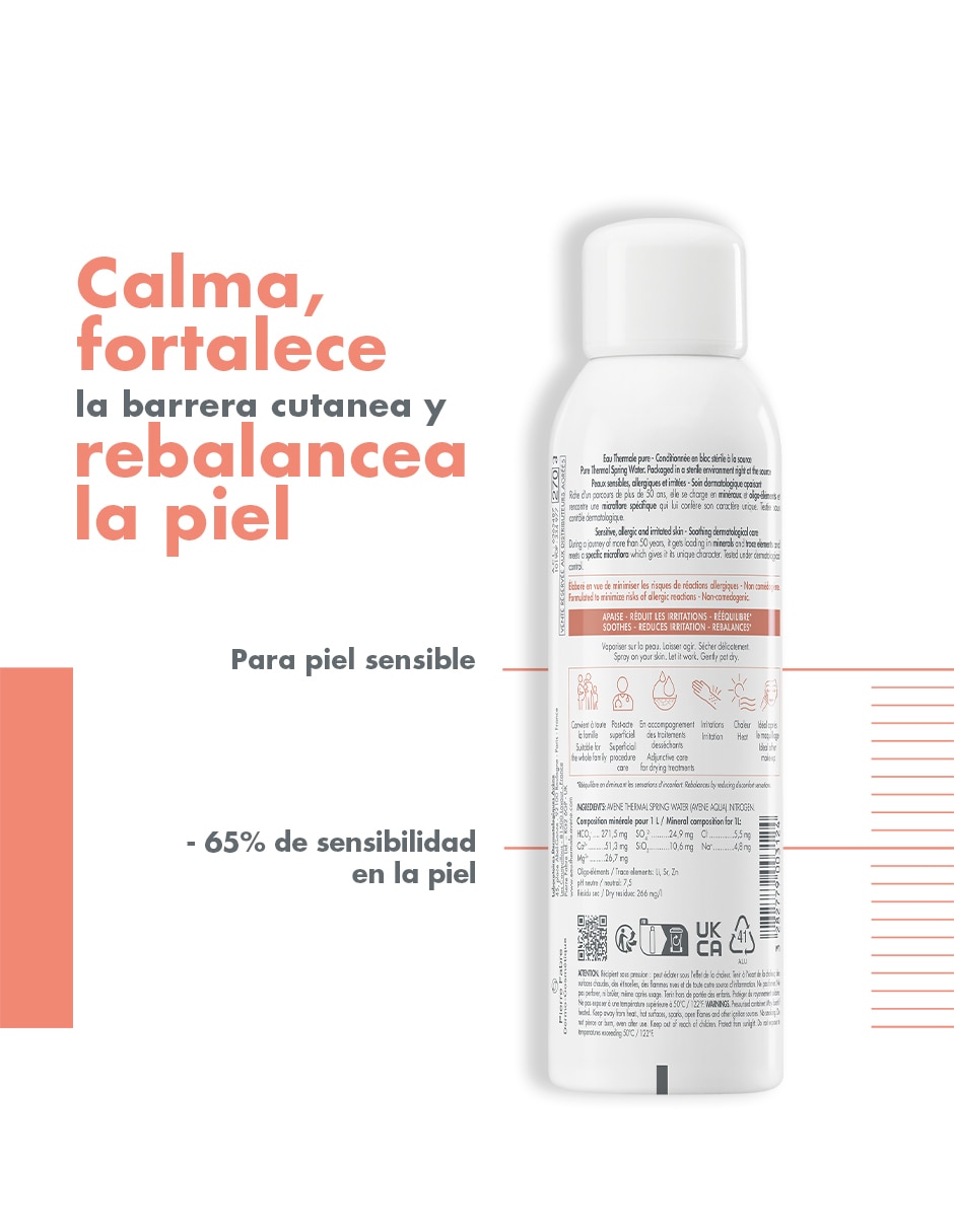 Loción cara y cuerpo calmante Agua Termal Avène 150 ml – Refrescante y Calmante para Piel Sensible 3