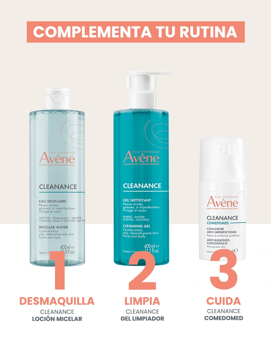 Loción facial antiacné Cleanance agua micelar 400 ml piel grasa y con imperfecciones 8