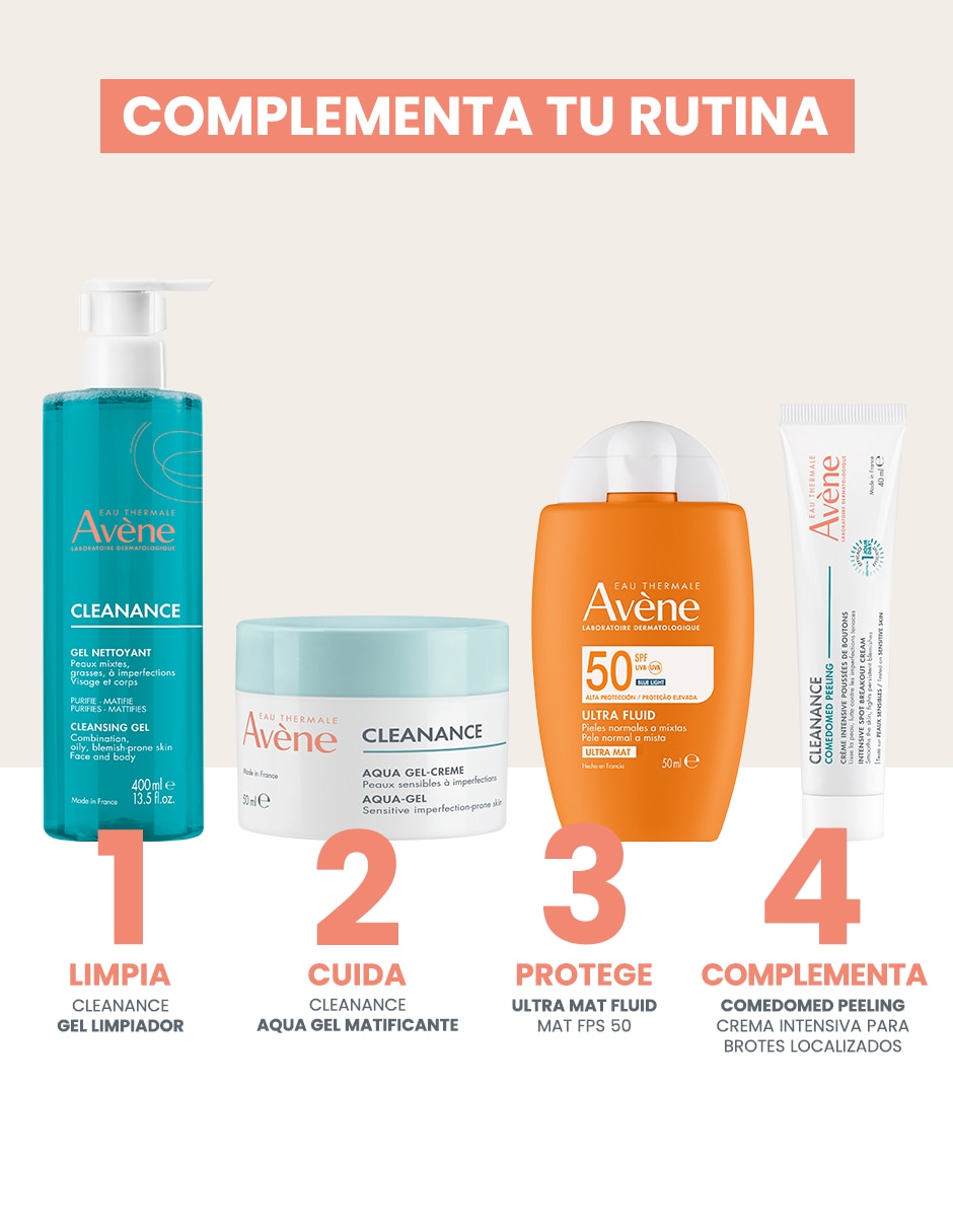 Crema facial recomendada para acné día y noche Cleanance para piel mixta y grasa 6