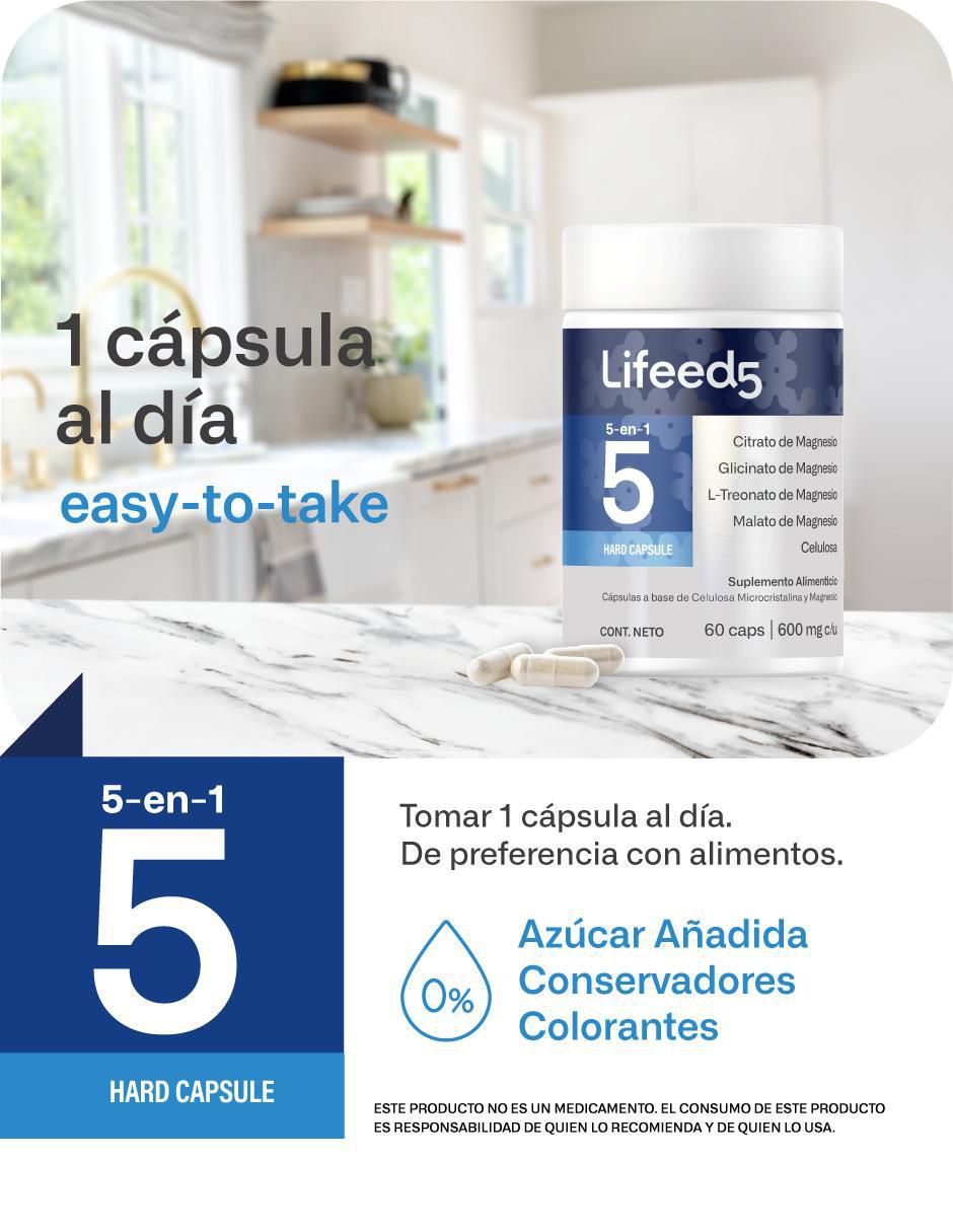 Magnesio Blend Lifeed5 con magnesio 4