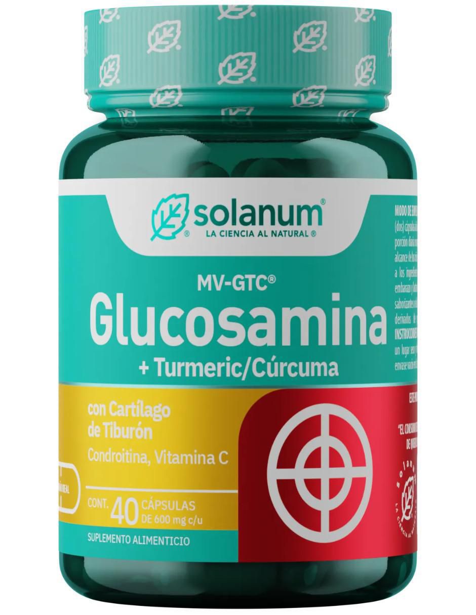 Glucosamina + Cúrcuma, Cartílago de Tiburón, Condroitina de 40 cápsulas Glucosamina + Cúrcuma, Cartílago de Tiburón, Condroitina de 40 cápsulas