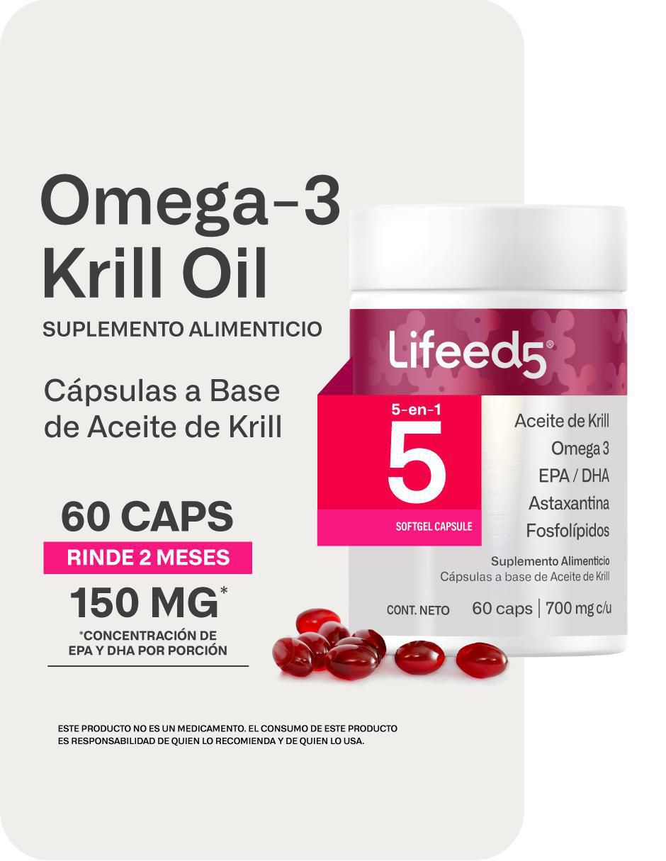 Aceite de Krill + Astaxantina + Omega 3, EPA y DHA Lifeed5 2