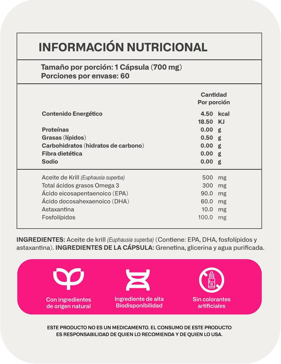 Aceite de Krill + Astaxantina + Omega 3, EPA y DHA Lifeed5 3
