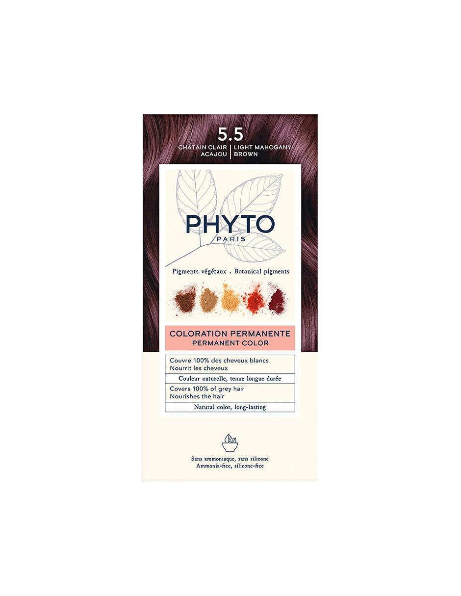 Tinte para cabello Coloration Permanente Botanical Pigments tono 5.5 Castaño claro caoba Tinte para cabello Coloration Permanente Botanical Pigments tono 5.5 Castaño claro caoba