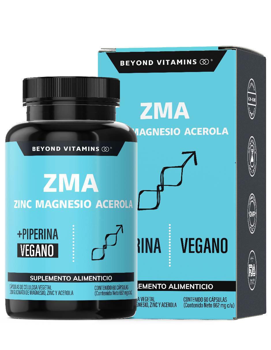 ZMA zinc magnesio acerola de 60 cápsulas