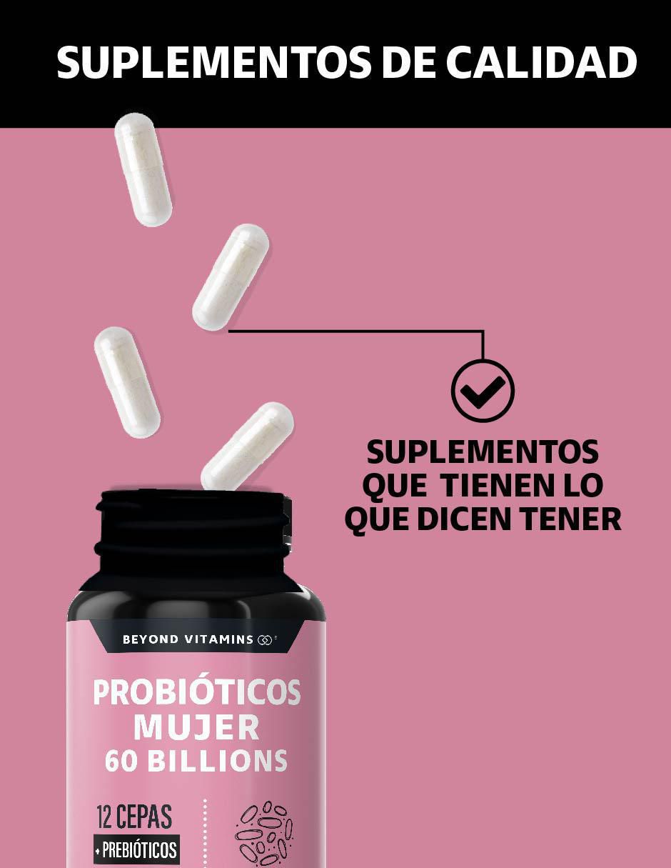 Probióticos mujer 60 Billions + Prebióticos de 60 cápsulas 3