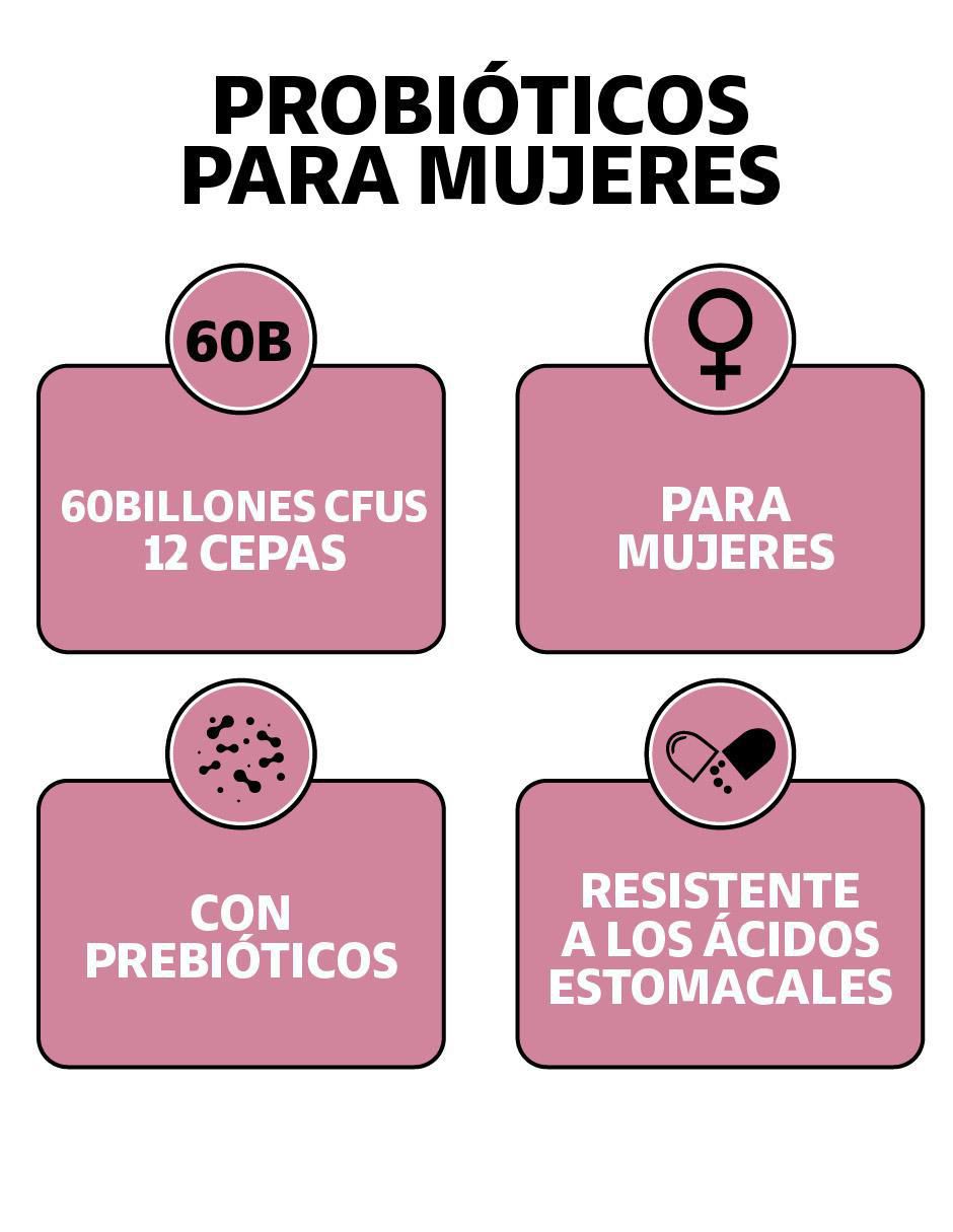 Probióticos mujer 60 Billions + Prebióticos de 60 cápsulas 8