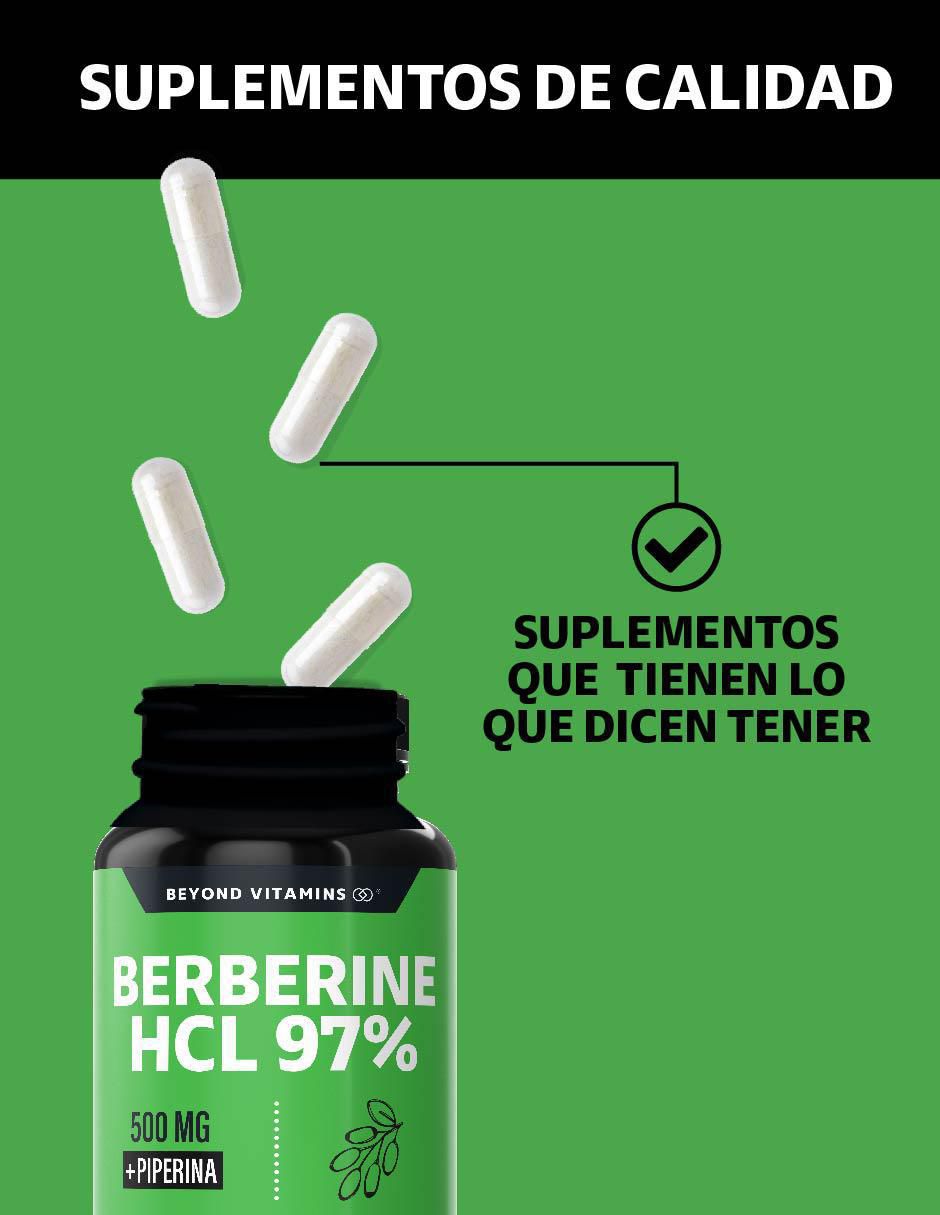 Berberine HCL 97% con berberina de 60 cápsulas 3