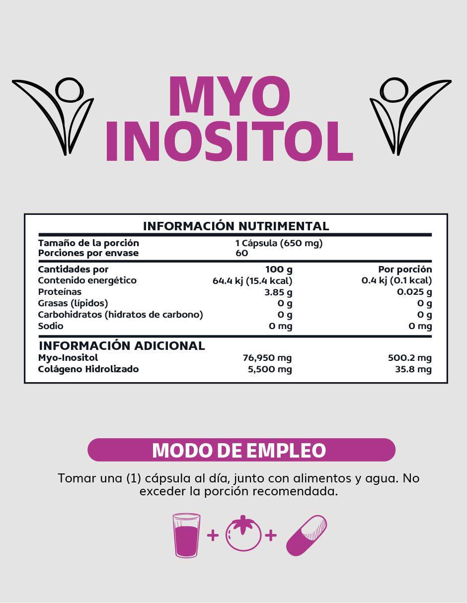 MYO Inositol y colágeno hidrolizado de 60 cápsulas 5