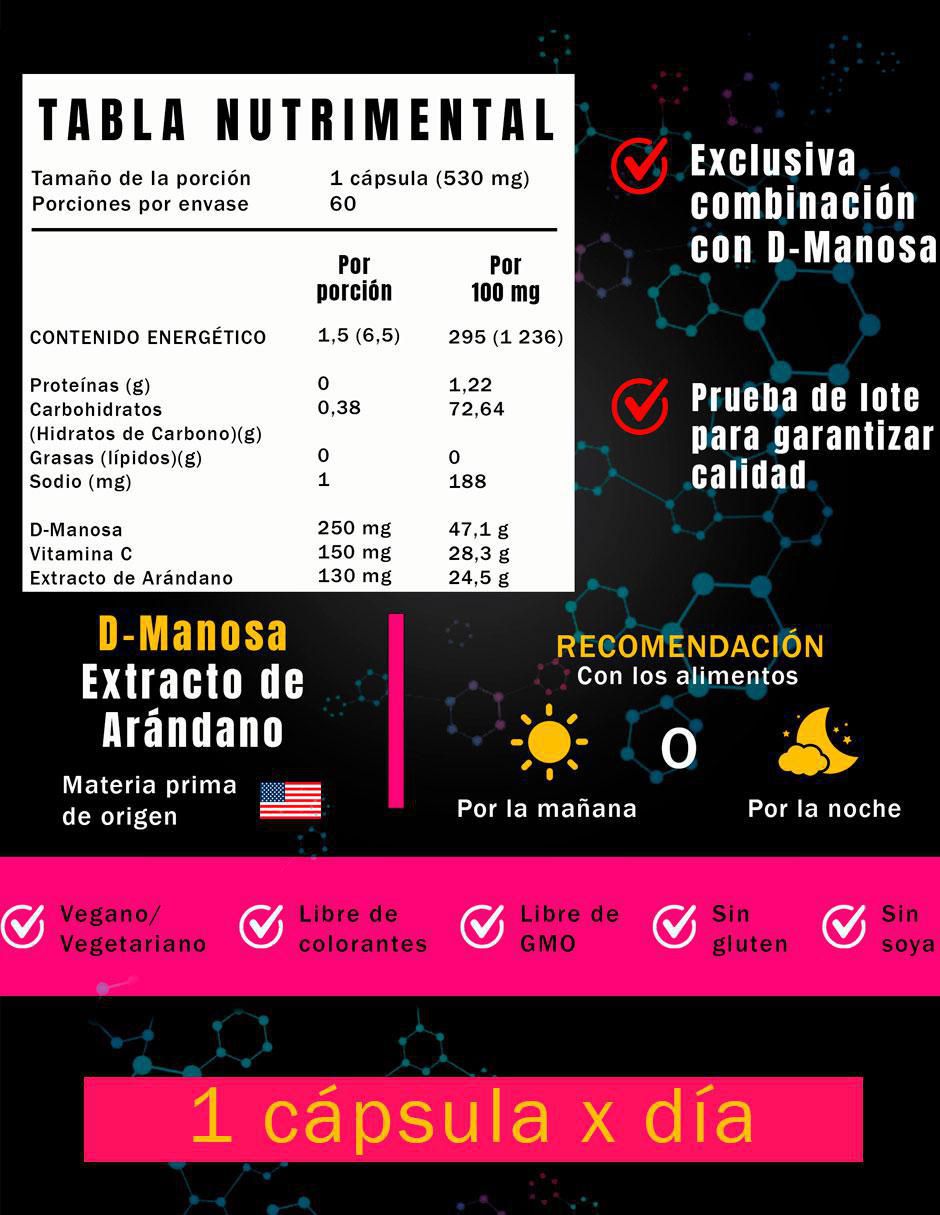 Urinary Blend con d-manosa de 60 cápsulas 5