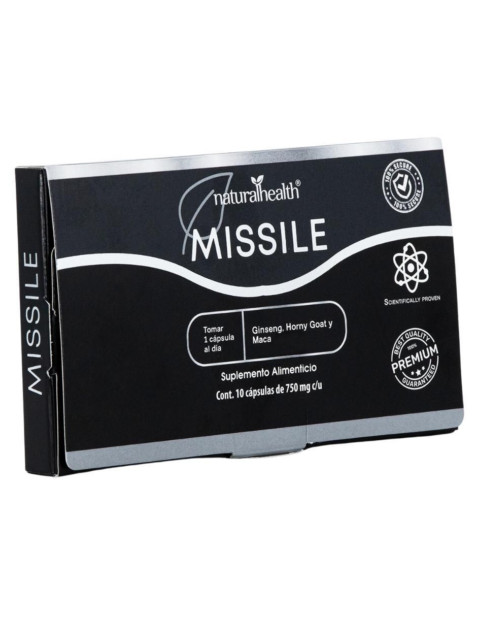 Missile Premium con maca de 10 cápsulas