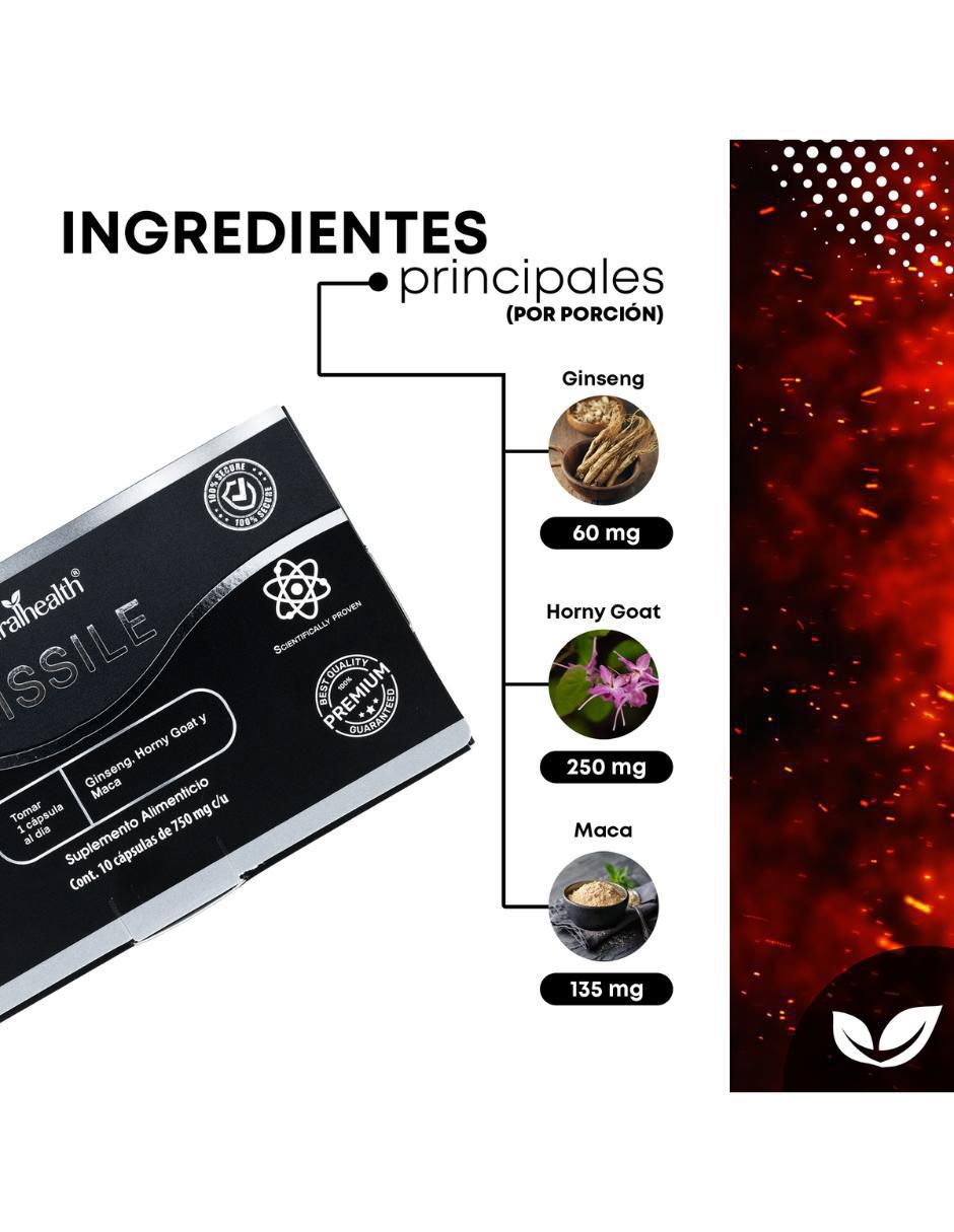 Missile Premium con maca de 10 cápsulas 2