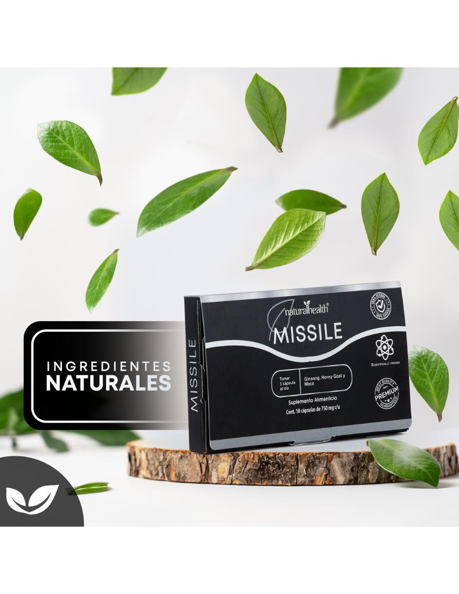 Missile Premium con maca de 10 cápsulas 3