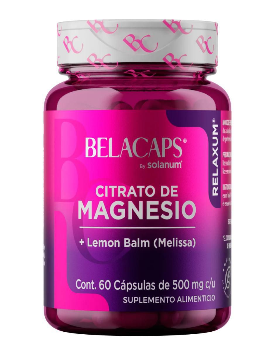Belacaps Magnesio + Lemon Balm de 60 cápsulas