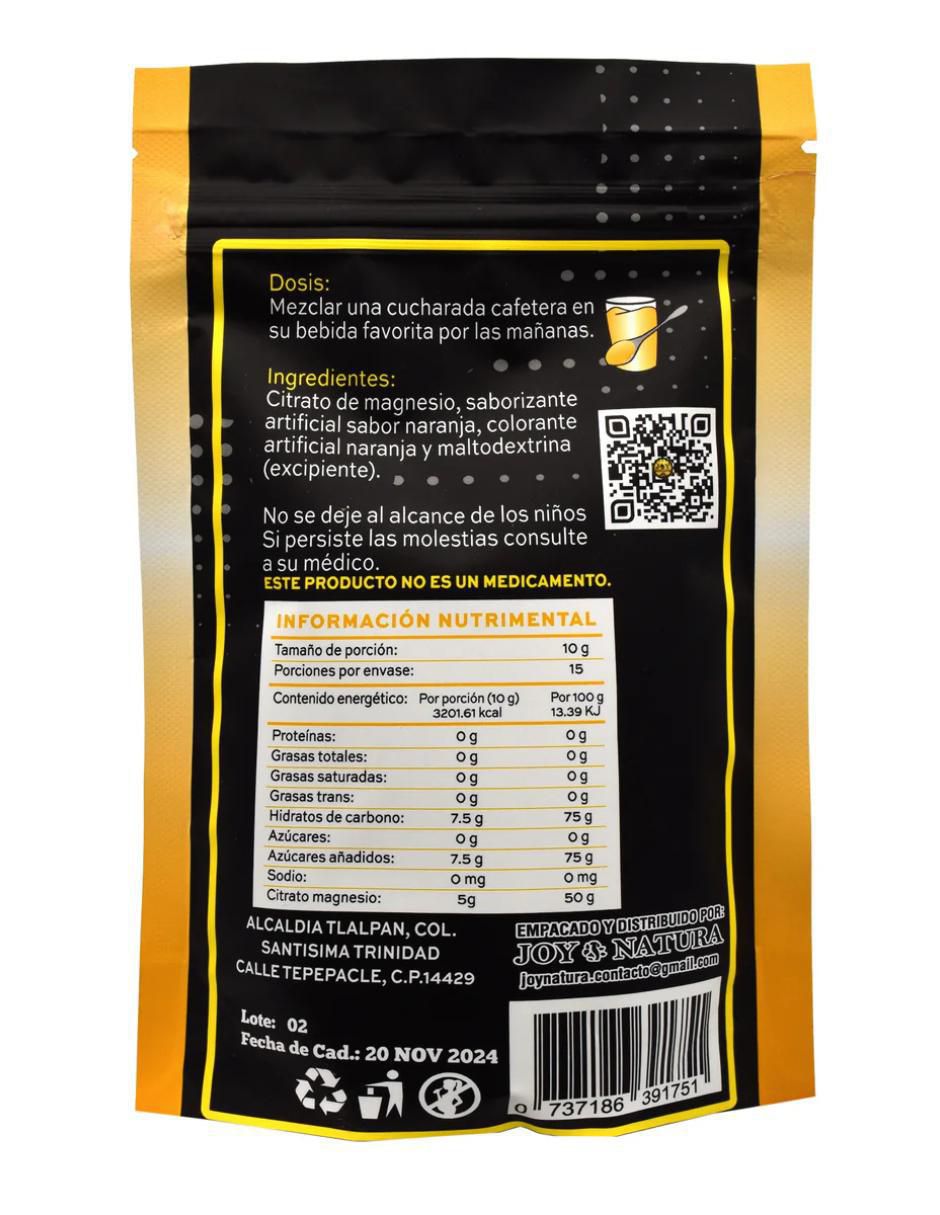 Citrato de Magnesio sabor naranja de 150 g 2