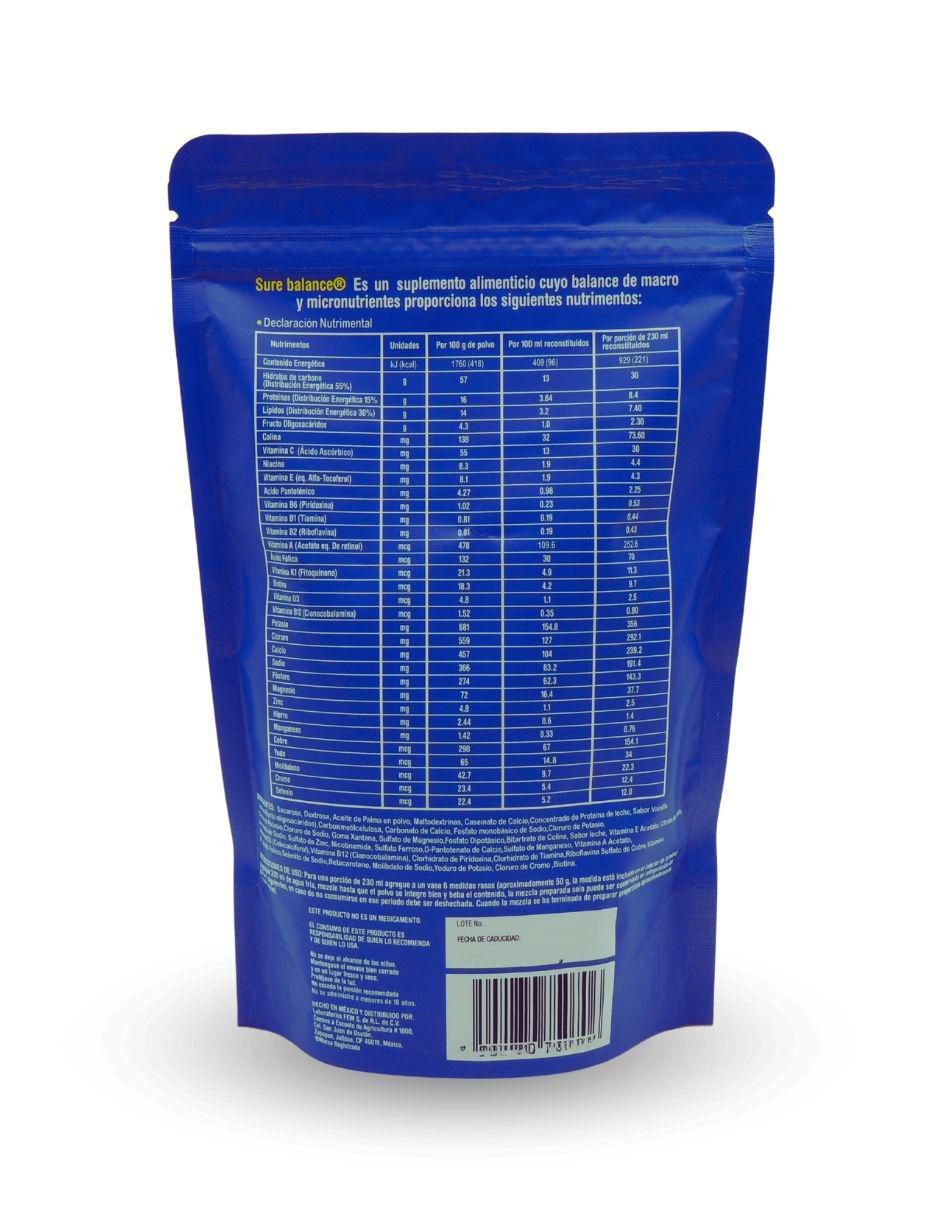Sure Balance con vitaminas y minerales sabor vainilla de 800 g 3