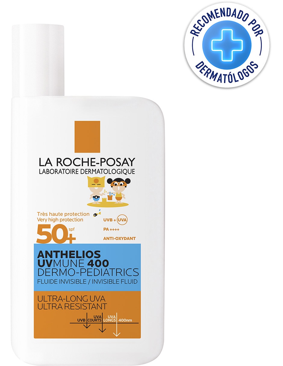 Protector solar FPS 50 UVMUNE 400 Dermo-Pediatrics Fluido Invisible Anthelios 50 ml 4