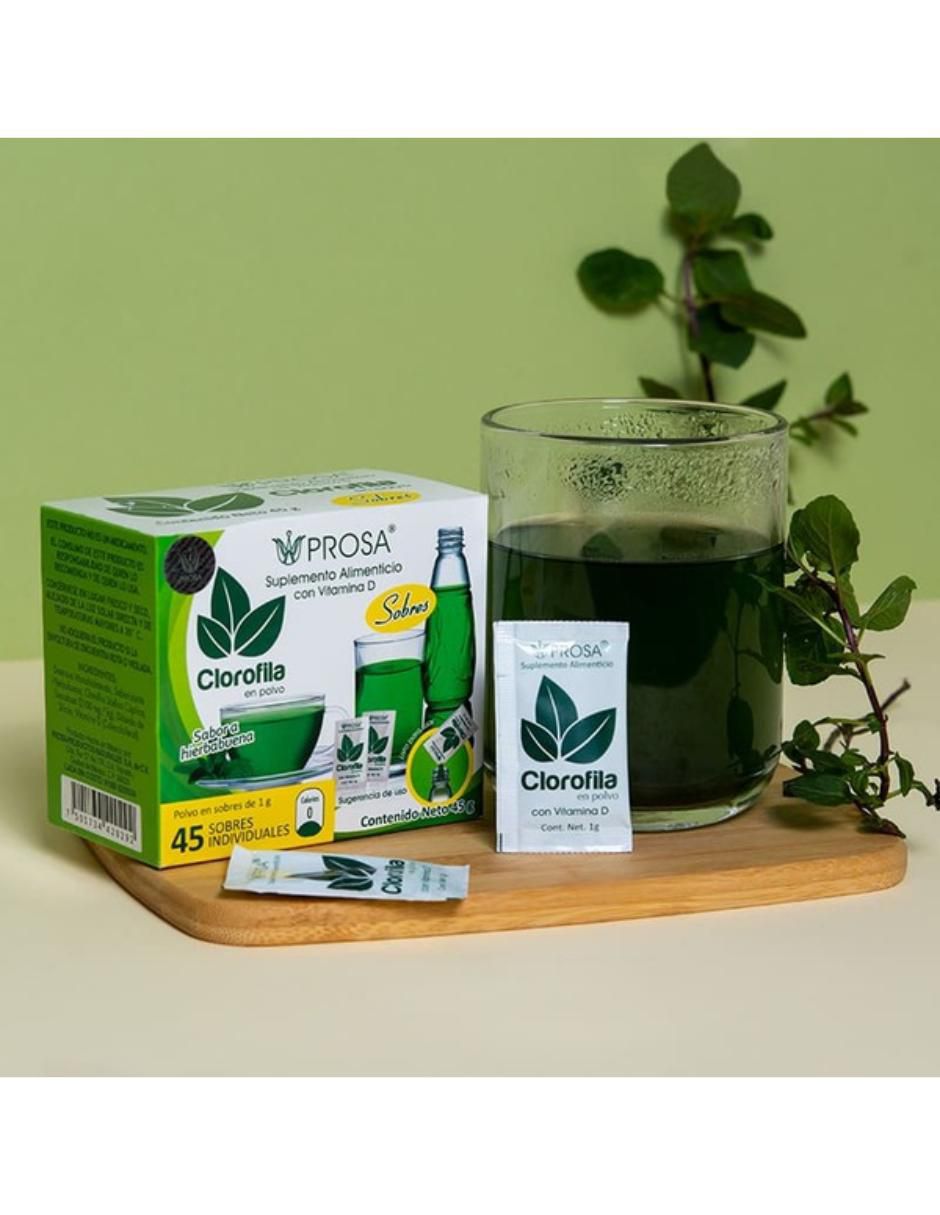 Clorofila sabor herbal de 45 sobres 2