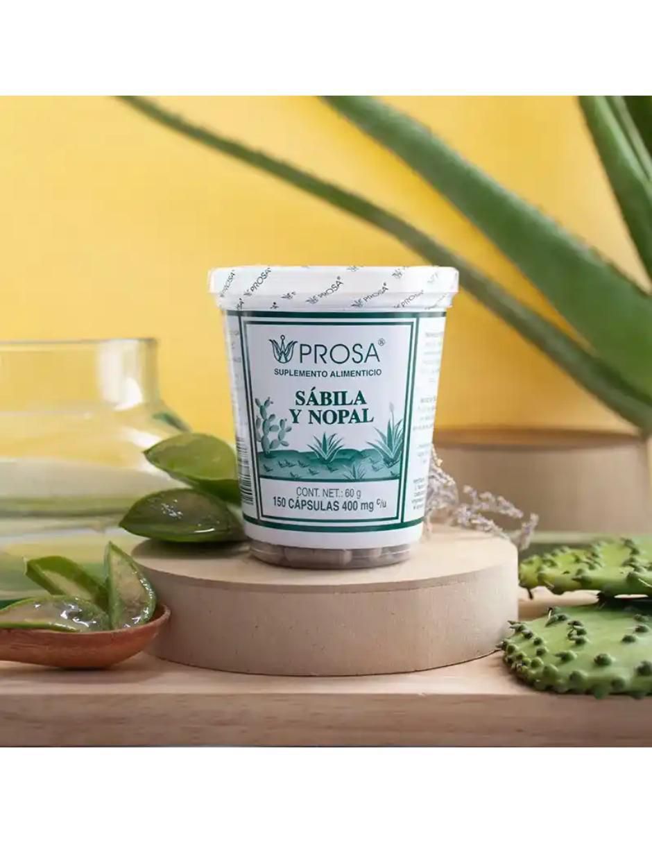 Sábila y Nopal sabor natural de 150 cápsulas 2