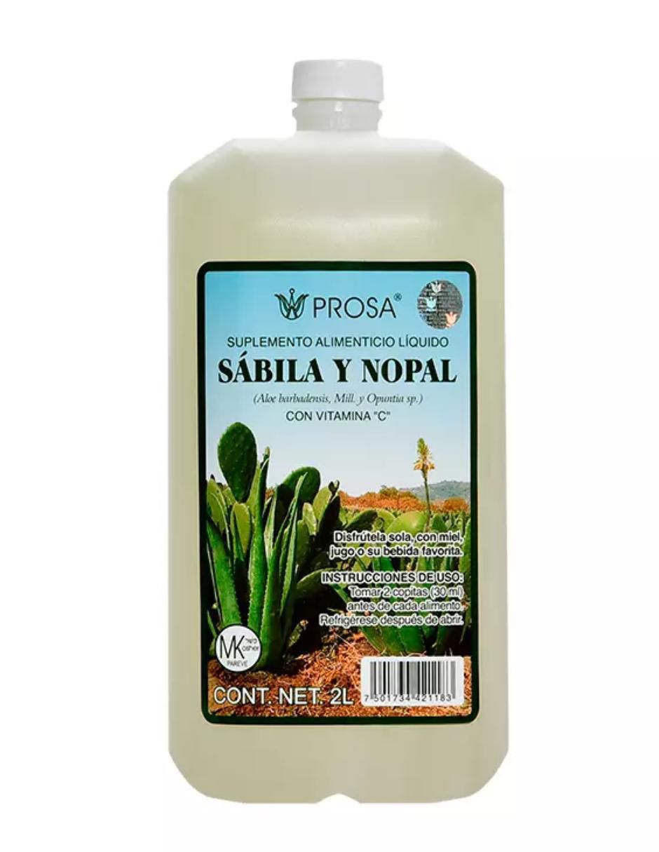 Bebida de Sabila y Nopal con vitamina C sabor natural de 2 l Bebida de Sabila y Nopal con vitamina C sabor natural de 2 l