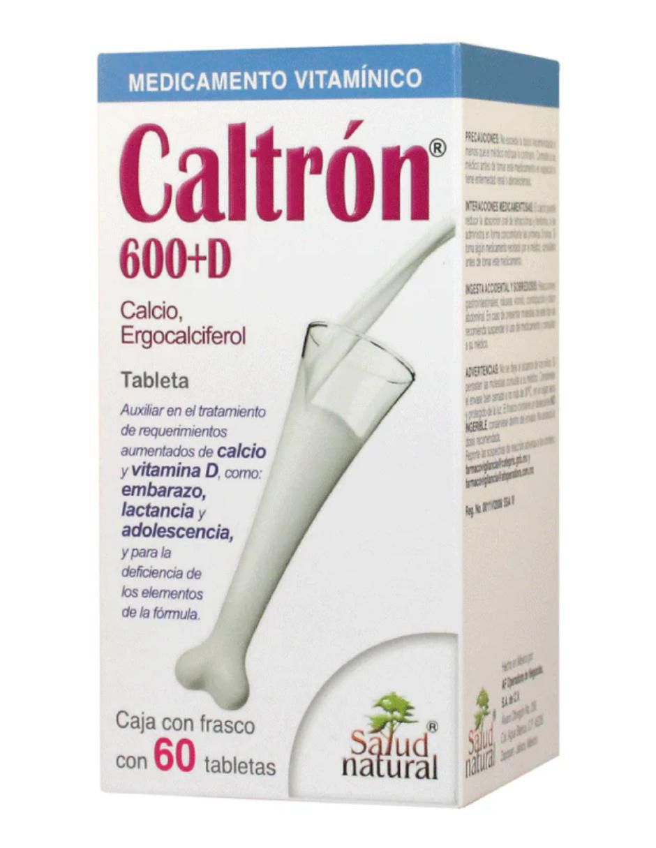 Caltrón 600+D de 60 tabletas