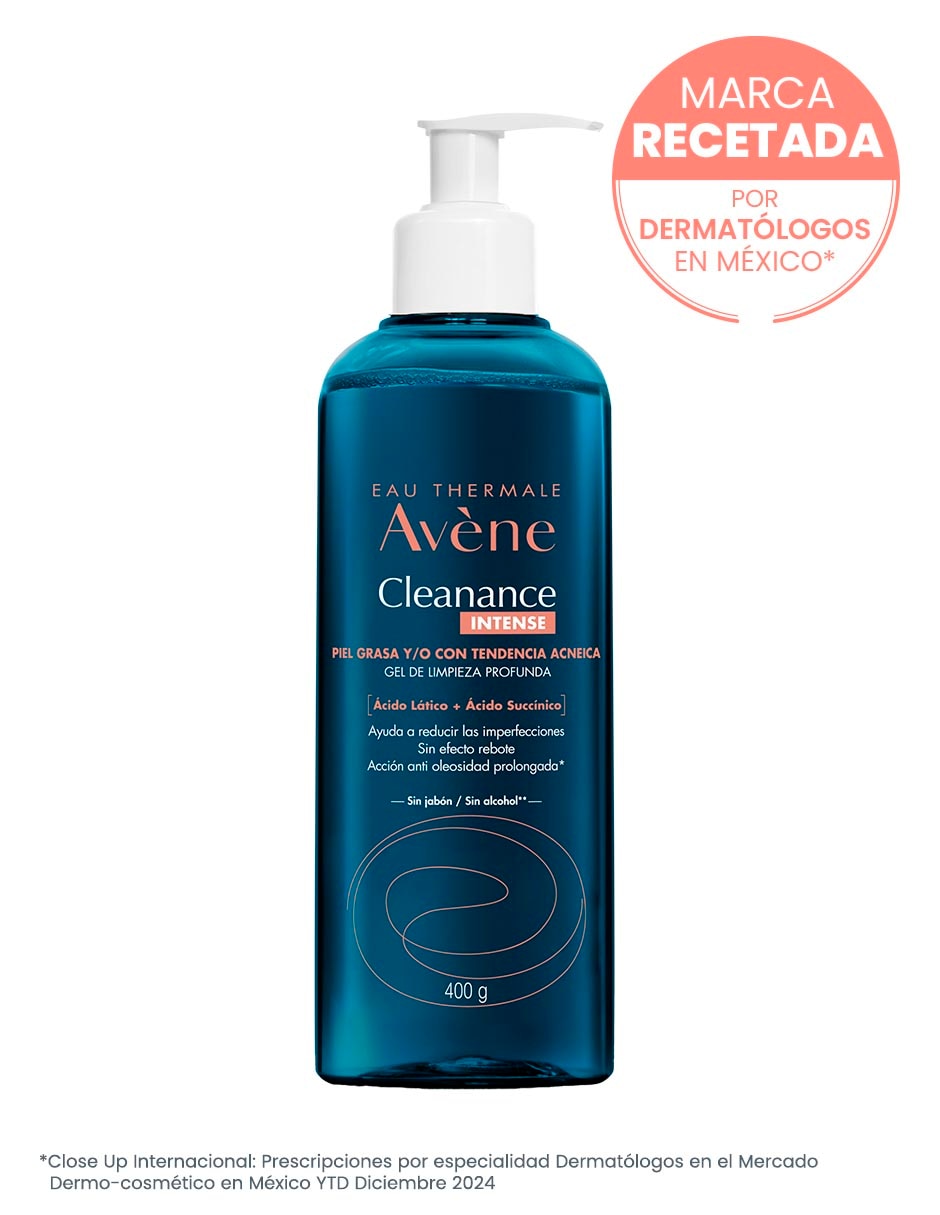 Limpiador facial Avène, Cleanance Intense Gel Limpieza Profunda, 400 gr Avène Cleanance para acné 2