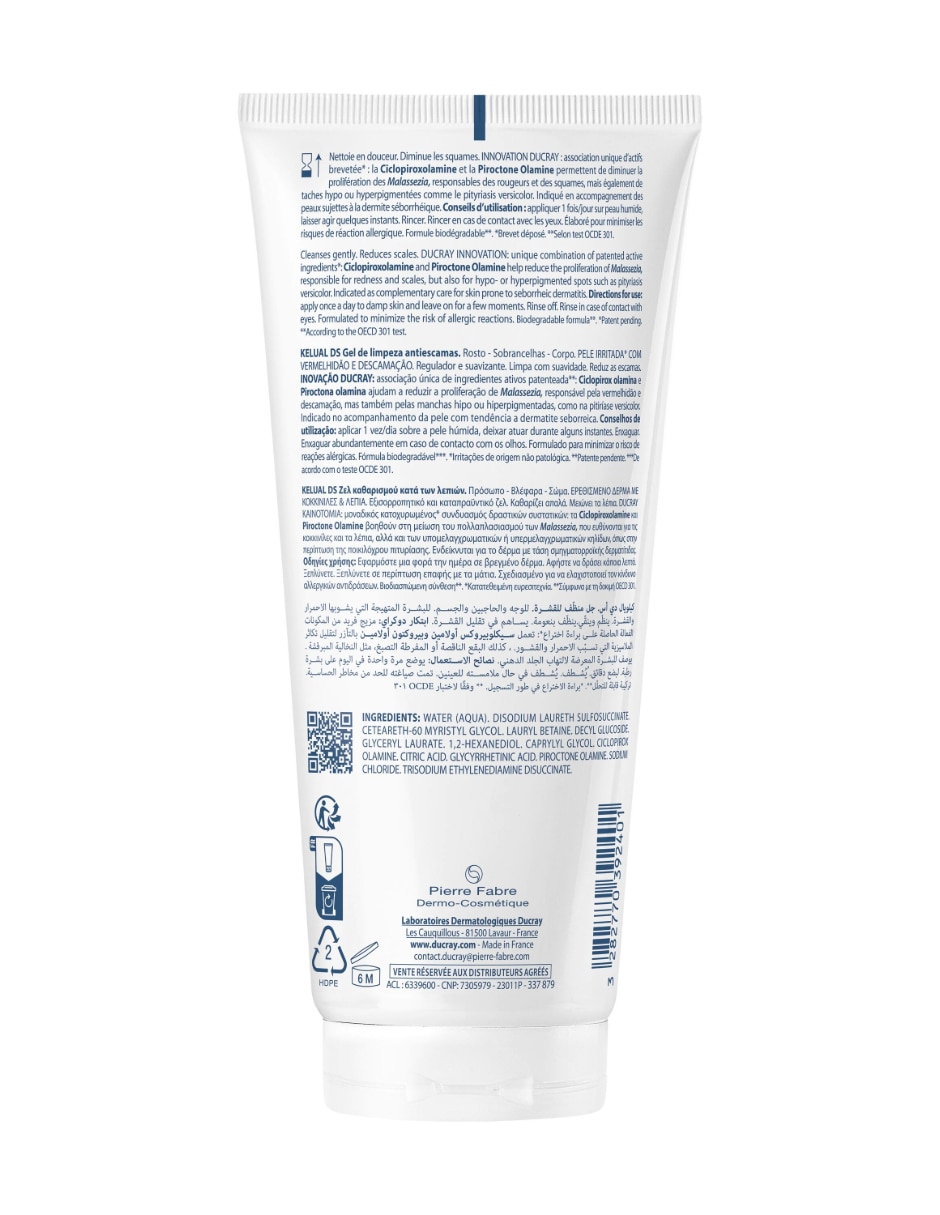 Limpiador rostro y cuerpo gel limpiador Kelual ds espumoso piel con escamas 200 ml para calmar la piel 2