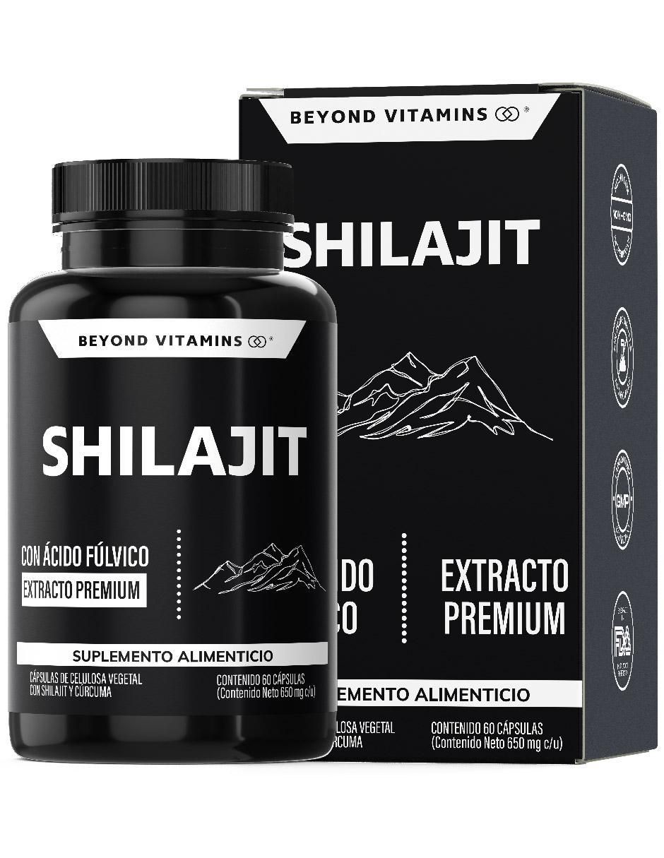 Extracto Premium Shilajit y Raíz de Cúrcuma de 60 cápsulas