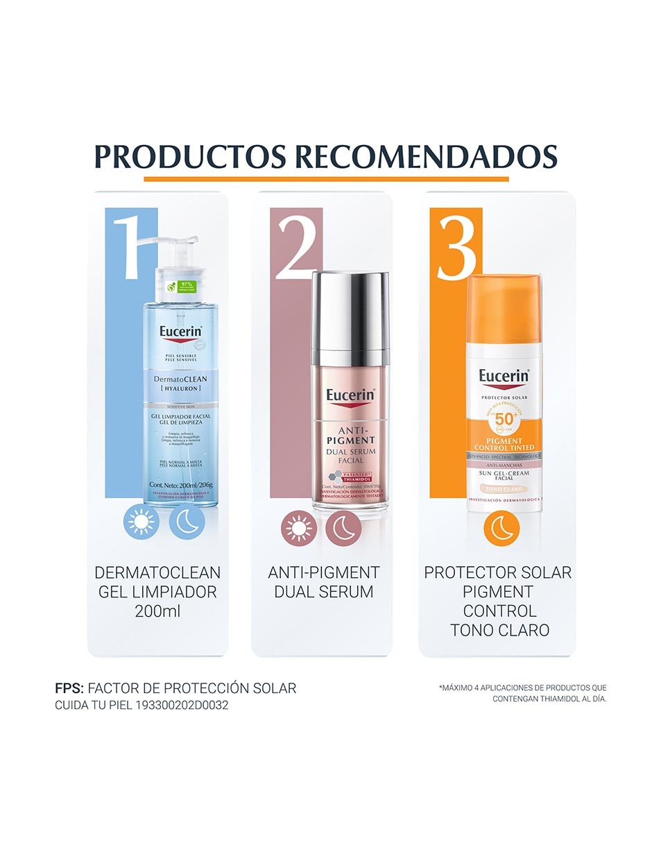 Protector solar FPS 50 Sun Gel-Cream Pigment Control Tinted 7