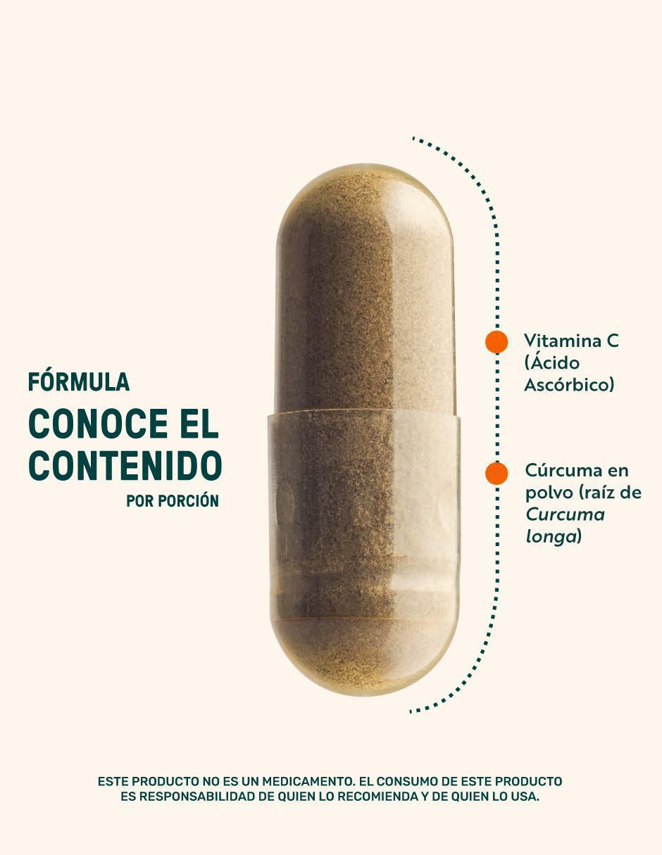 Vitamina c + turmeric (cúrcuma) de 270 cápsulas 4