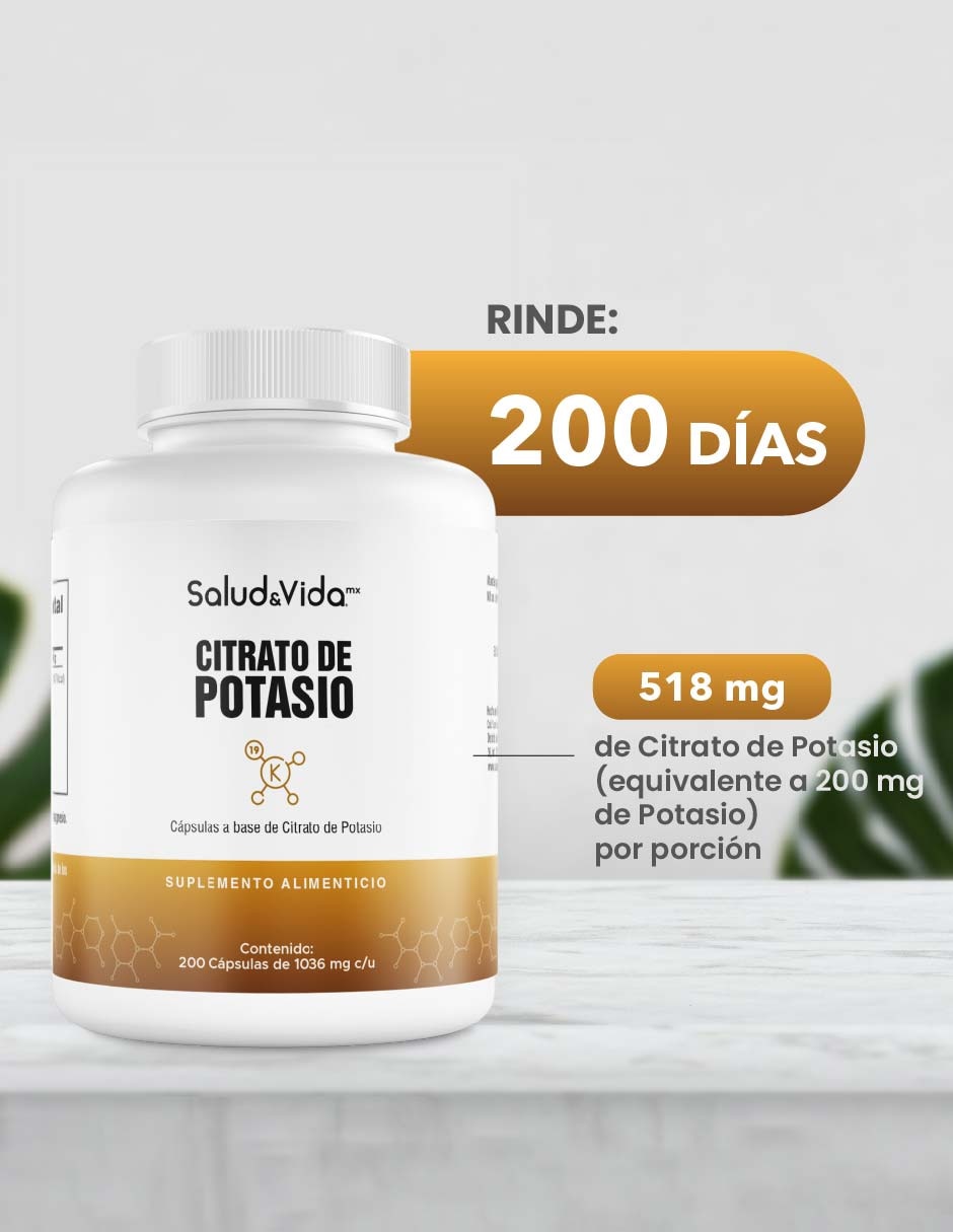 Citrato de Potasio de 200 cápsulas 3
