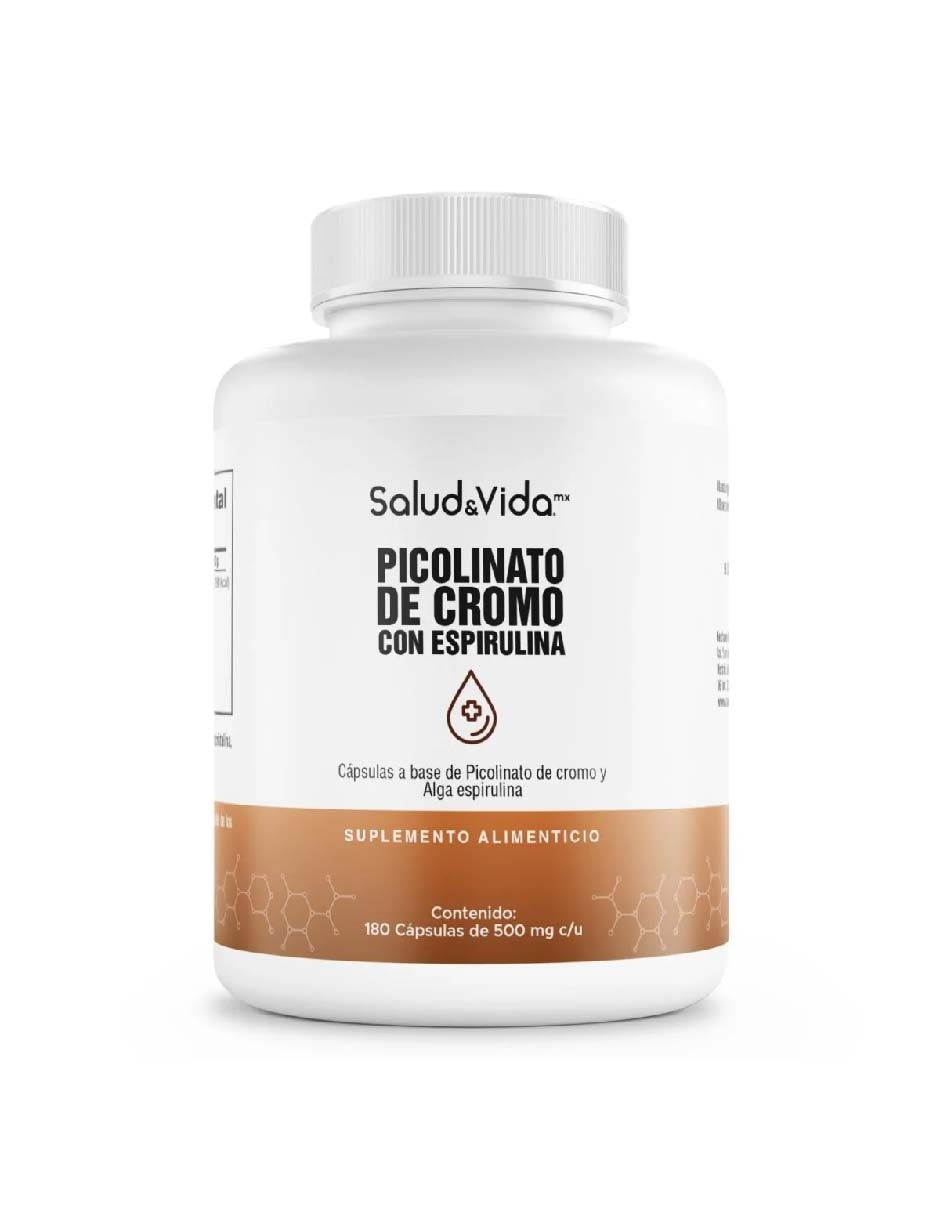 Picolinato de Cromo con Espirulina de 180 cápsulas