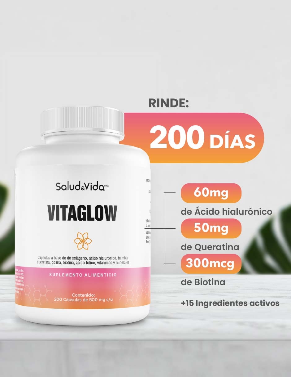 Vitaglow - Vitaminas Premium de 200 cápsulas 3