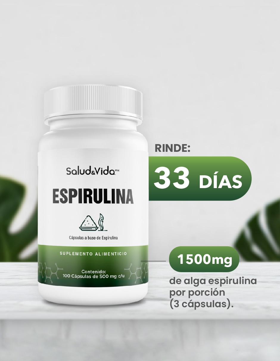 Espirulina de 100 cápsulas 3