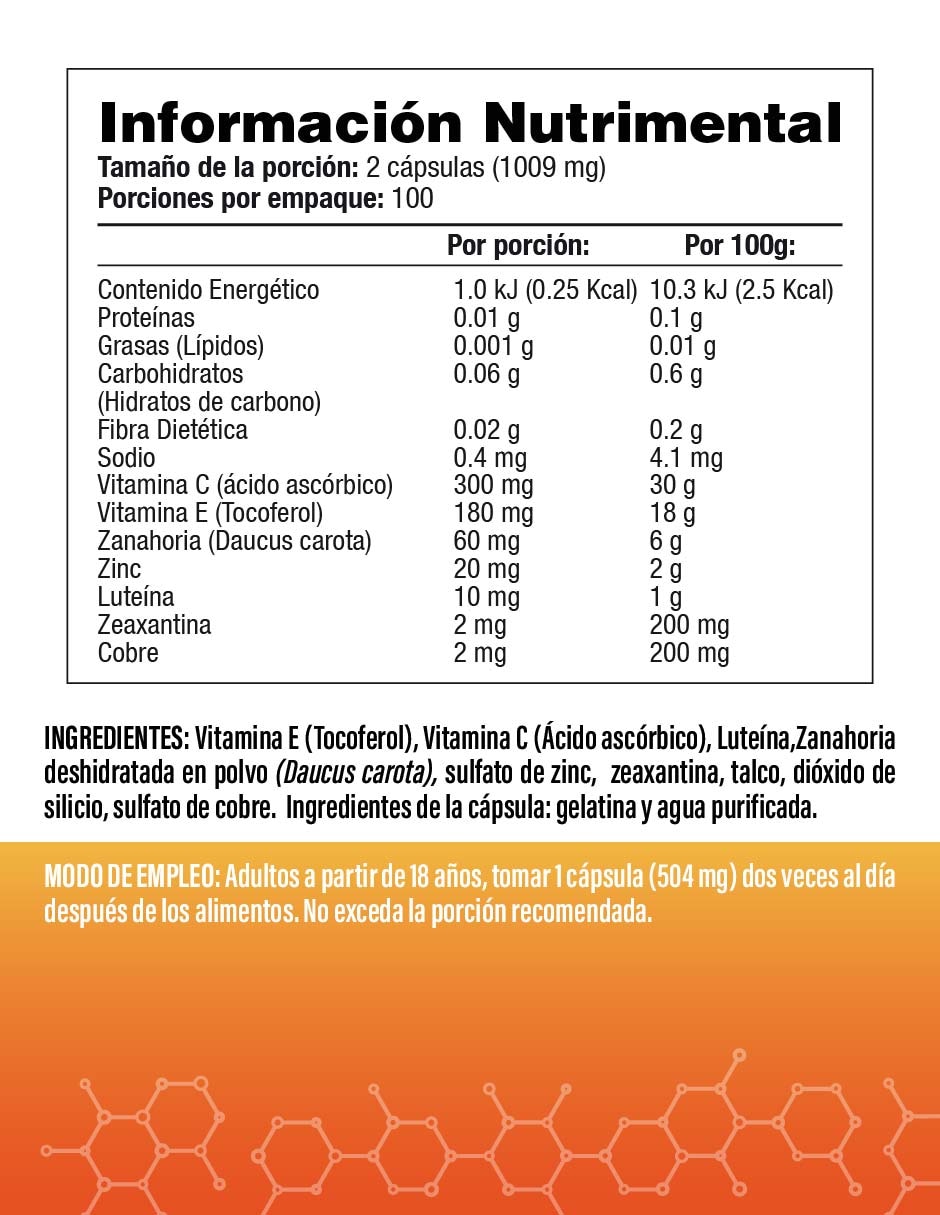 Complejo de Luteína y Zeaxantina de 200 cápsulas 2