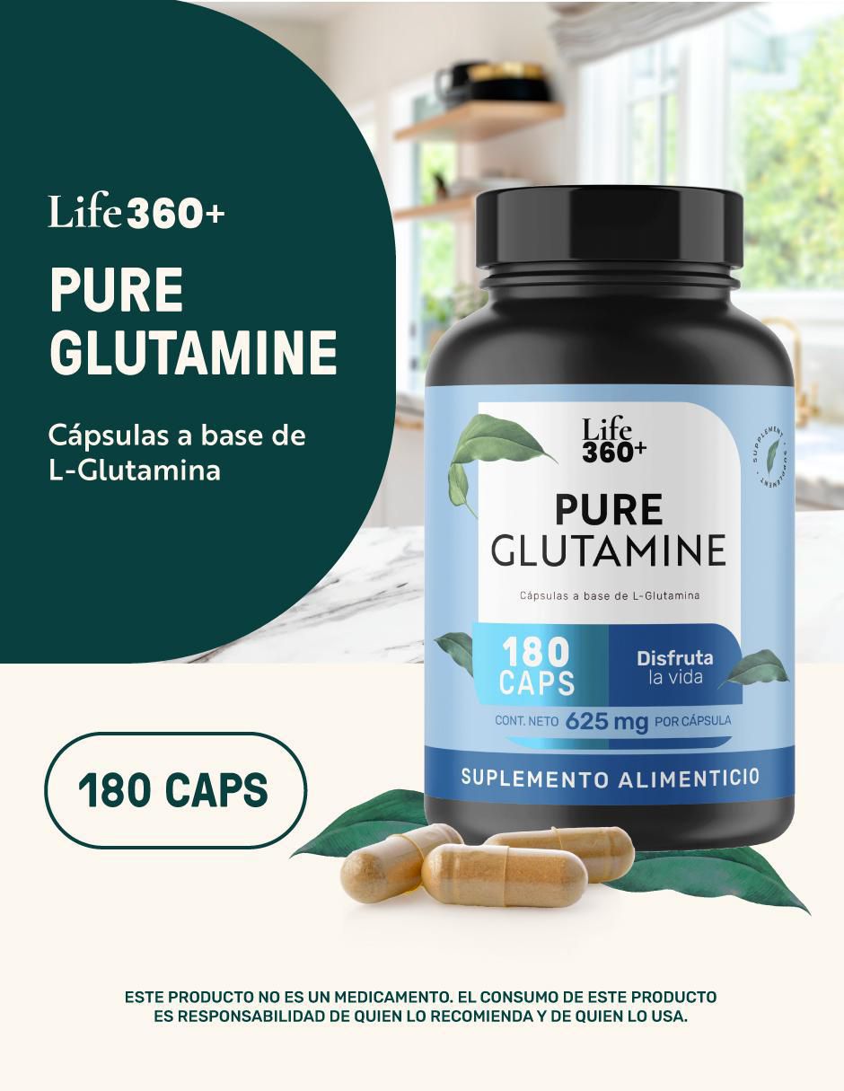 Pure glutamine Life 360+ con L-glutamina 11