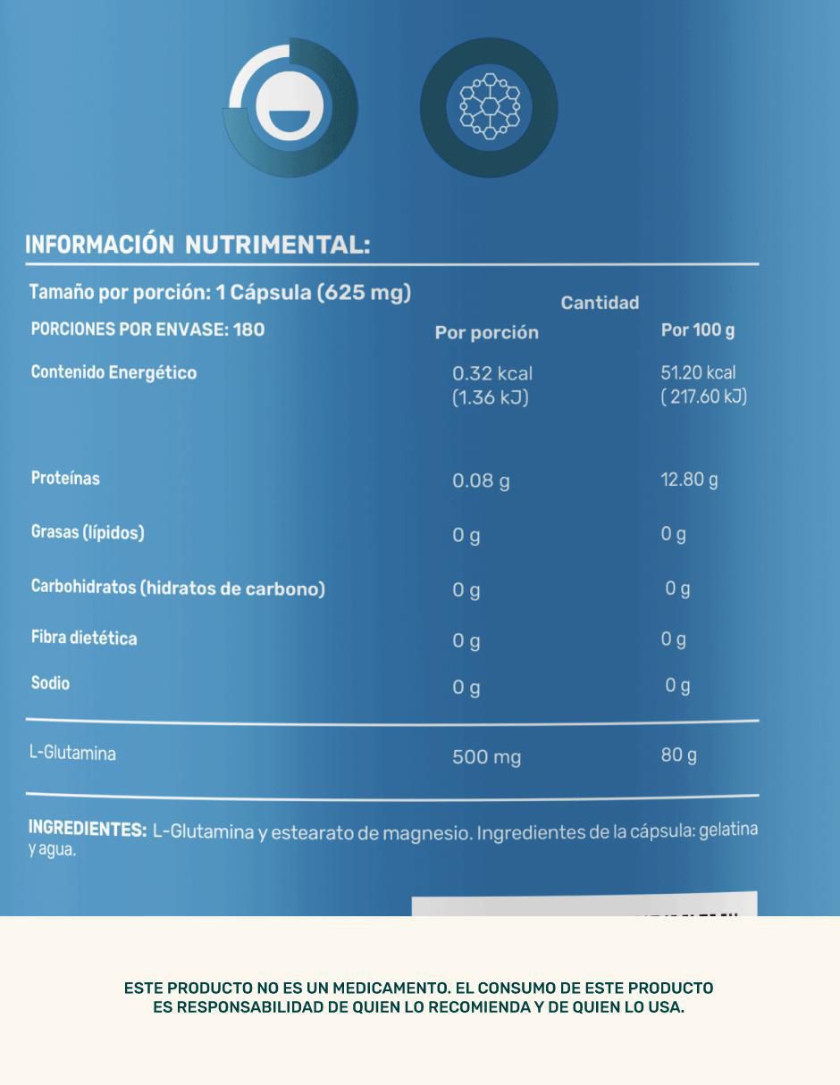 Pure glutamine Life 360+ con L-glutamina 12