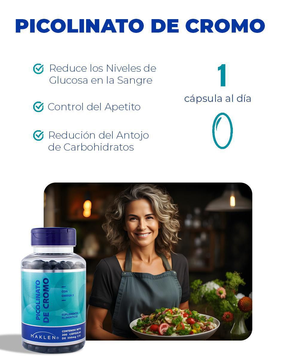 Picolinato de Cromo con Omega 3 3