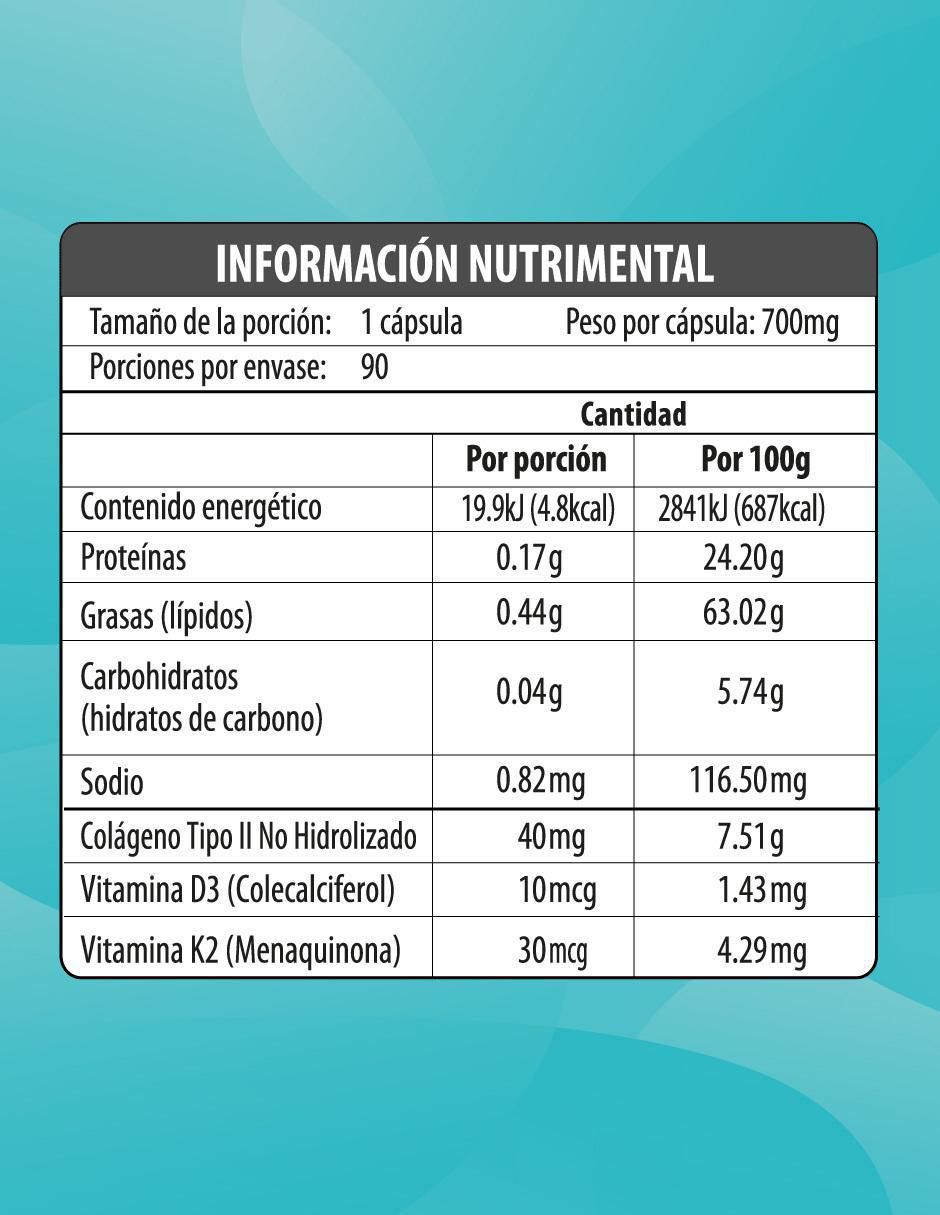 Colágeno No Hidrolizado Tipo II 2