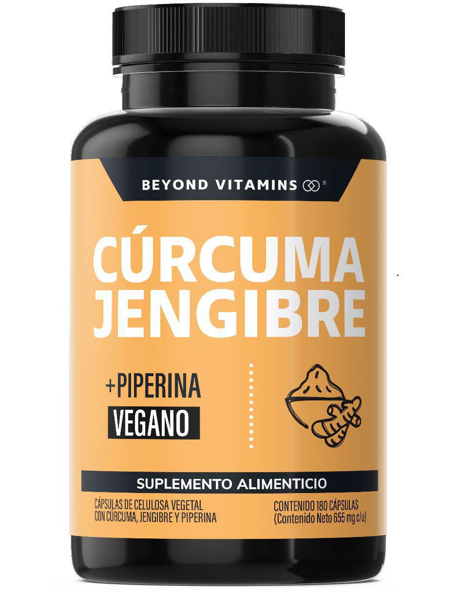 Cúrcuma, Jengibre con Pimienta Negra con piperina de 160 g