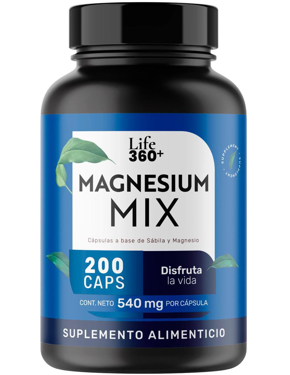 Magnesium mix: aloe vera + magnesio (maltodextrina citrato de magnesio óxido de magnesio gluconato de magnesiogluconato de magnesio) life 360+ con magnesio de 200 cápsulas Magnesium mix: aloe vera + magnesio (maltodextrina citrato de magnesio óxido de magnesio gluconato de magnesiogluconato de magnesio) life 360+ con magnesio de 200 cápsulas
