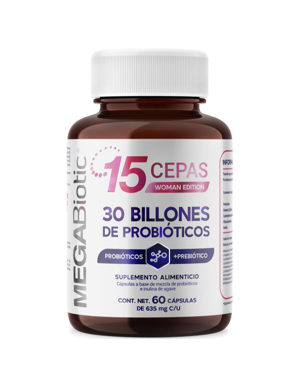Probióticos Woman Edition 30 Billones y 15 Cepas + Prebióticos 60 Cápsulas